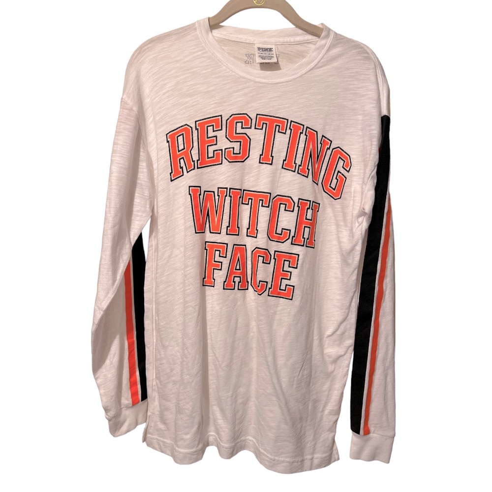PINK Victoria’s Secret Resting Witch Face Halloween Party Long Sleeve Shirt XS